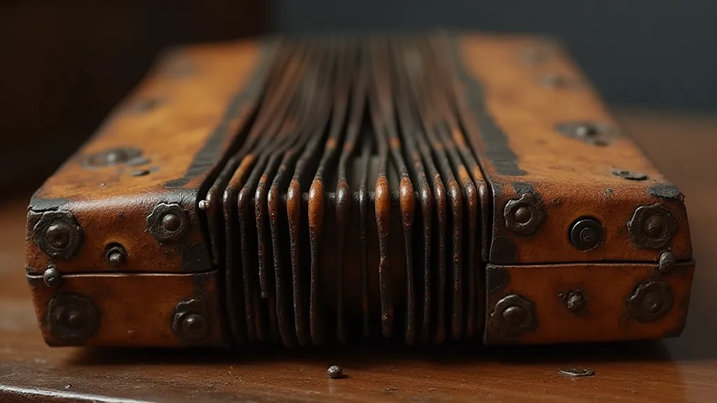 Antique accordion detail