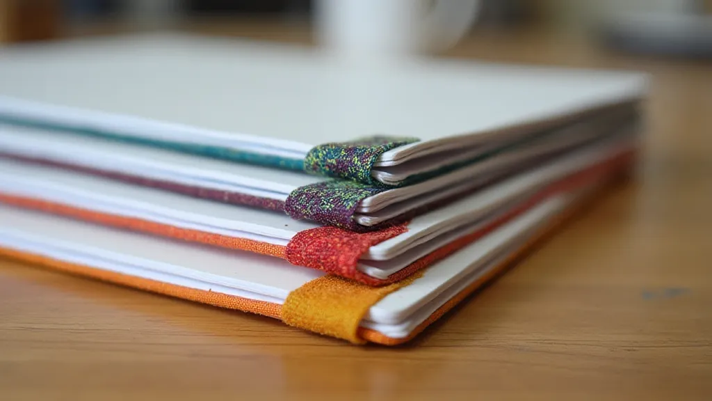 Finished custom notebooks with decorative endbandwerk