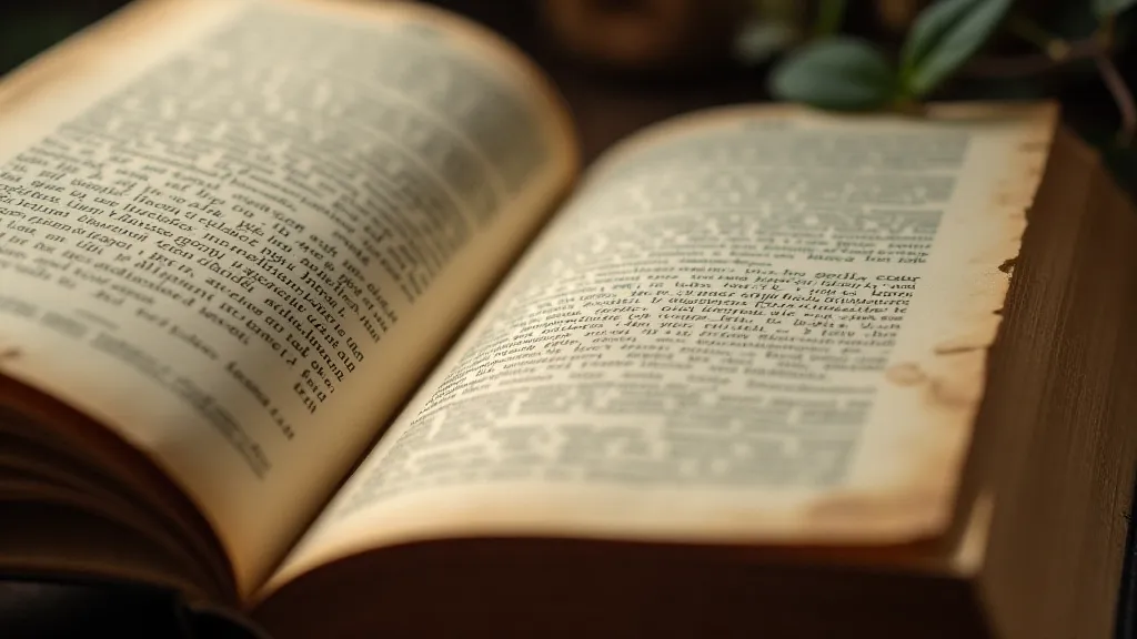 Vintage book page with signs of age